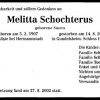 Sturm Melitta 1907-2002 Todesanzeige